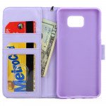 Wholesale Samsung Galaxy Note 5 Quilted Flip Leather Wallet Case with Strap (Purple)